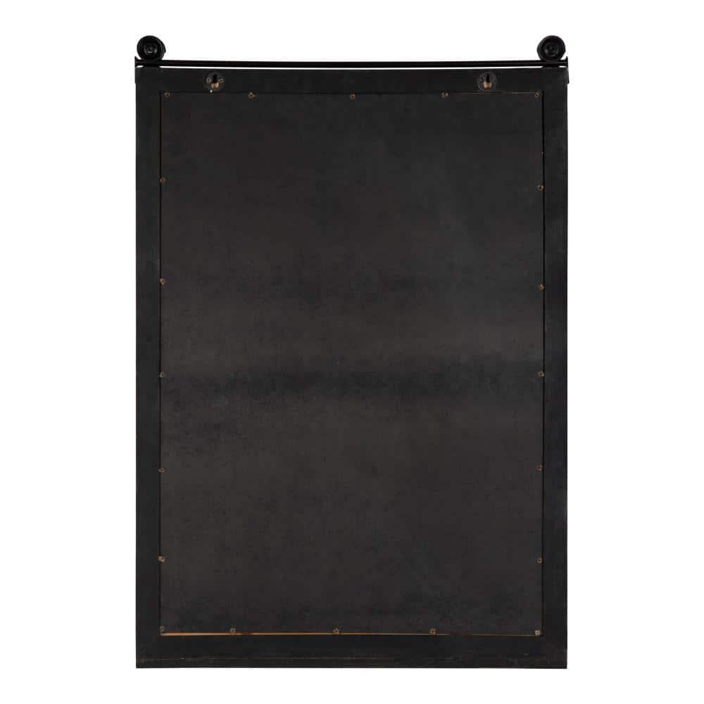 Kate and Laurel Cates Modern Farmhouse Barn Door Wood Framed Chalkboard, Rustic Brown