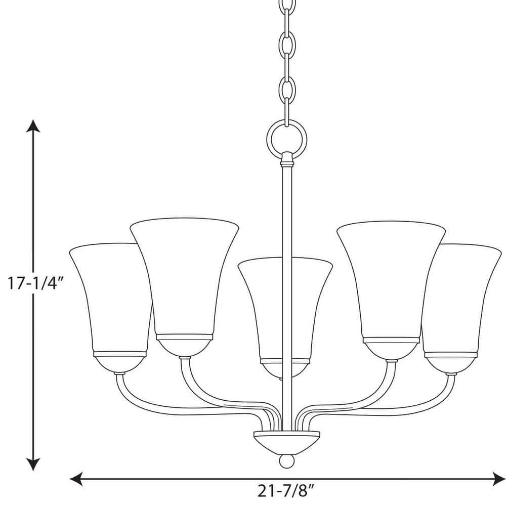 P4770-15-Progress Lighting-Classic - Chandeliers Light - 5 Light in Transitional and Traditional style - 21.88 Inches wide by 17.25 Inches