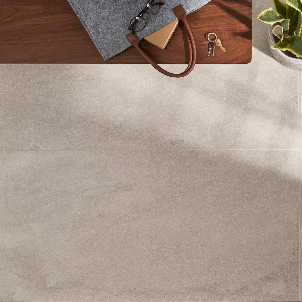 23.62in. x 47.24in. Matte Limestone Look Porcelain Floor and Wall Tile (15.49 Sq. Ft./Case)