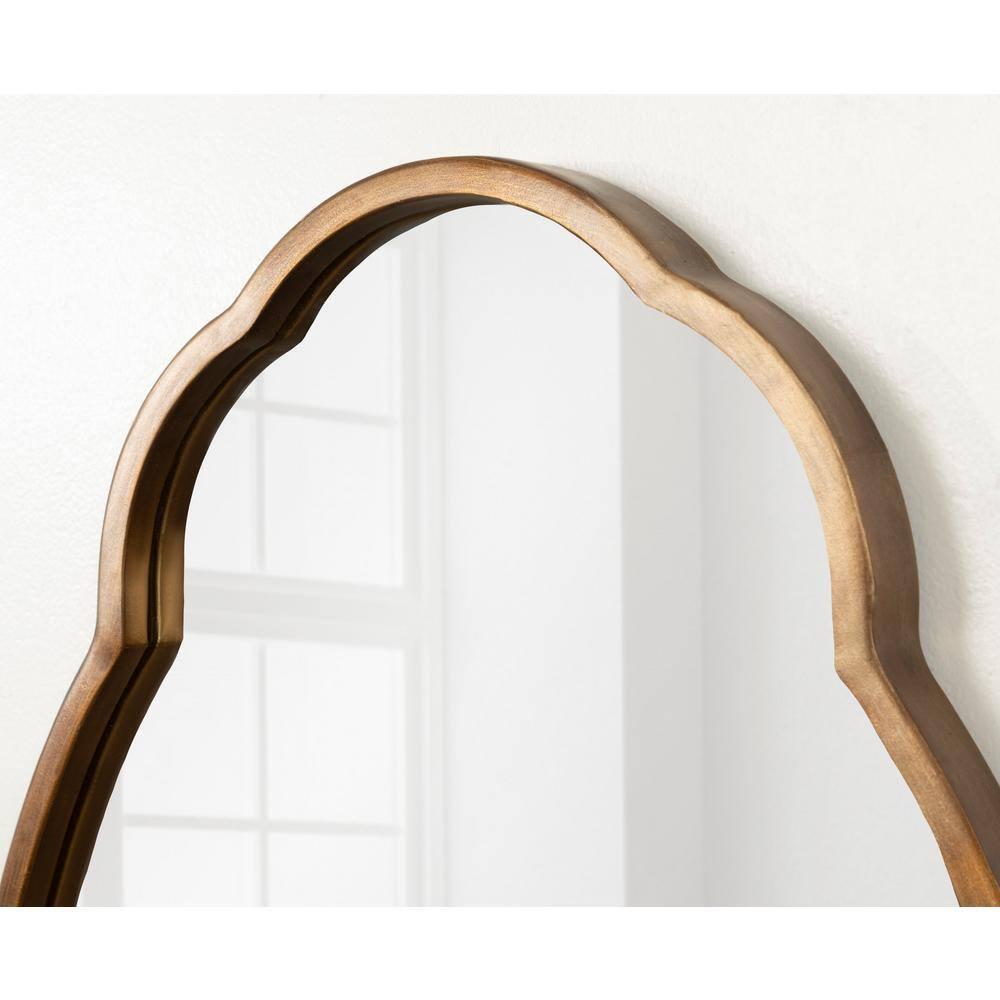 Kate and Laurel 18 x 30 Oval Wall Mirror, Gold