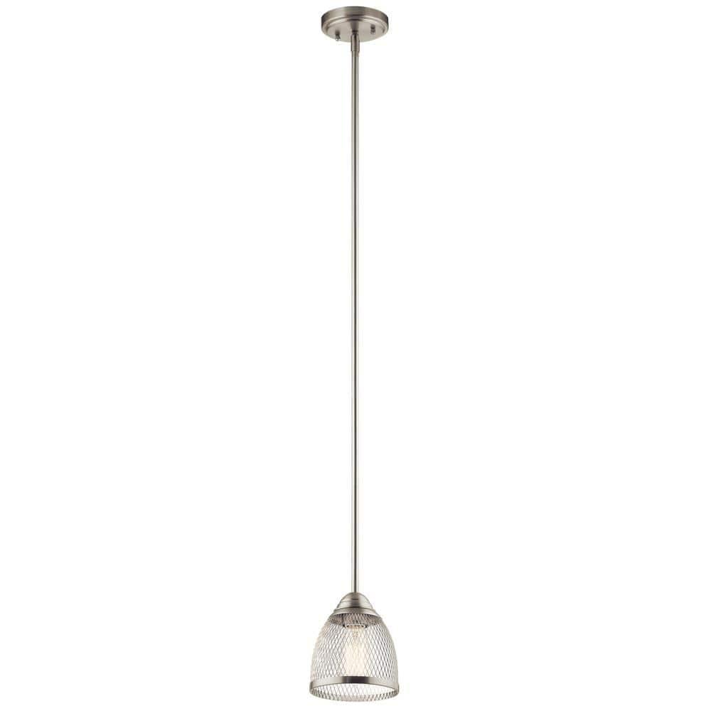 1 Light Mini Pendant 7.75 Inches Tall By 6 Inches Wide-Brushed Nickel Finish Kichler Lighting 52272Ni