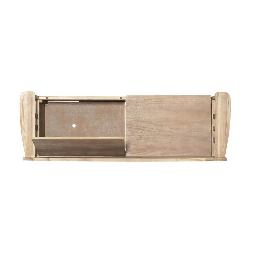 Iris Acacia Storage Bench with Natural Washed Finish