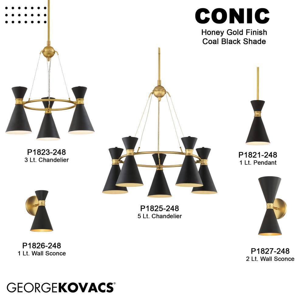 George Kovacs Conic 5 1/2" Wide Honey Gold Mini Pendant