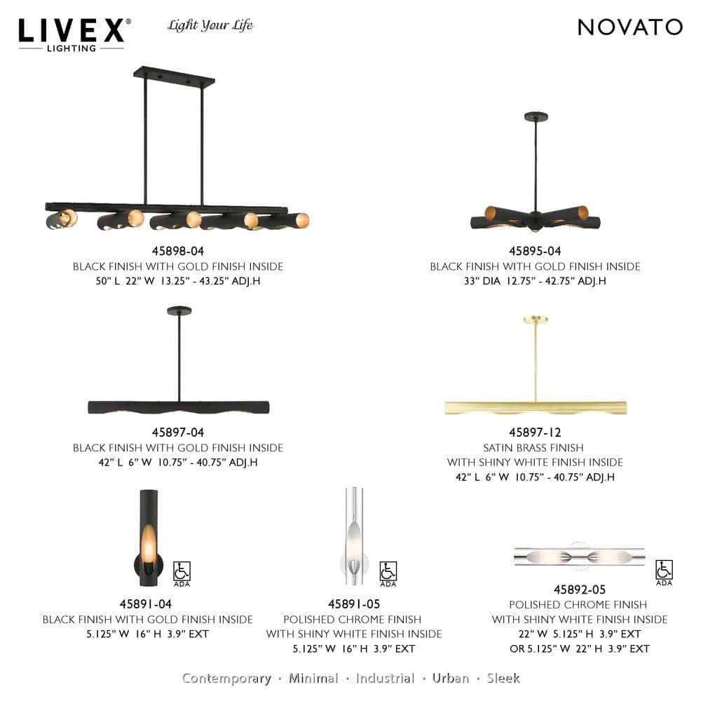 Livex Lighting Novato 2 - Light Wall Light in  Polished Chrome
