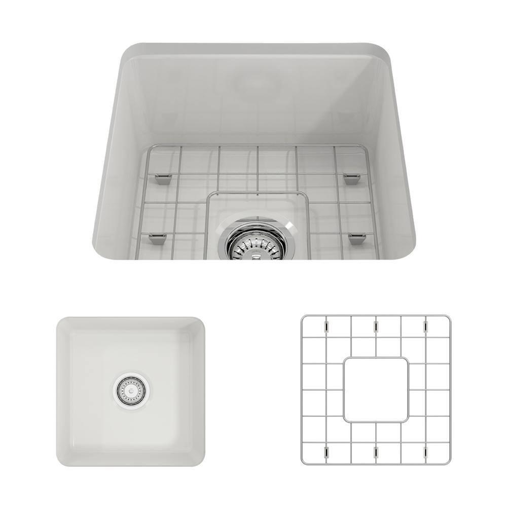 Sotto 18'' L Single Bowl Fireclay Kitchen Sink