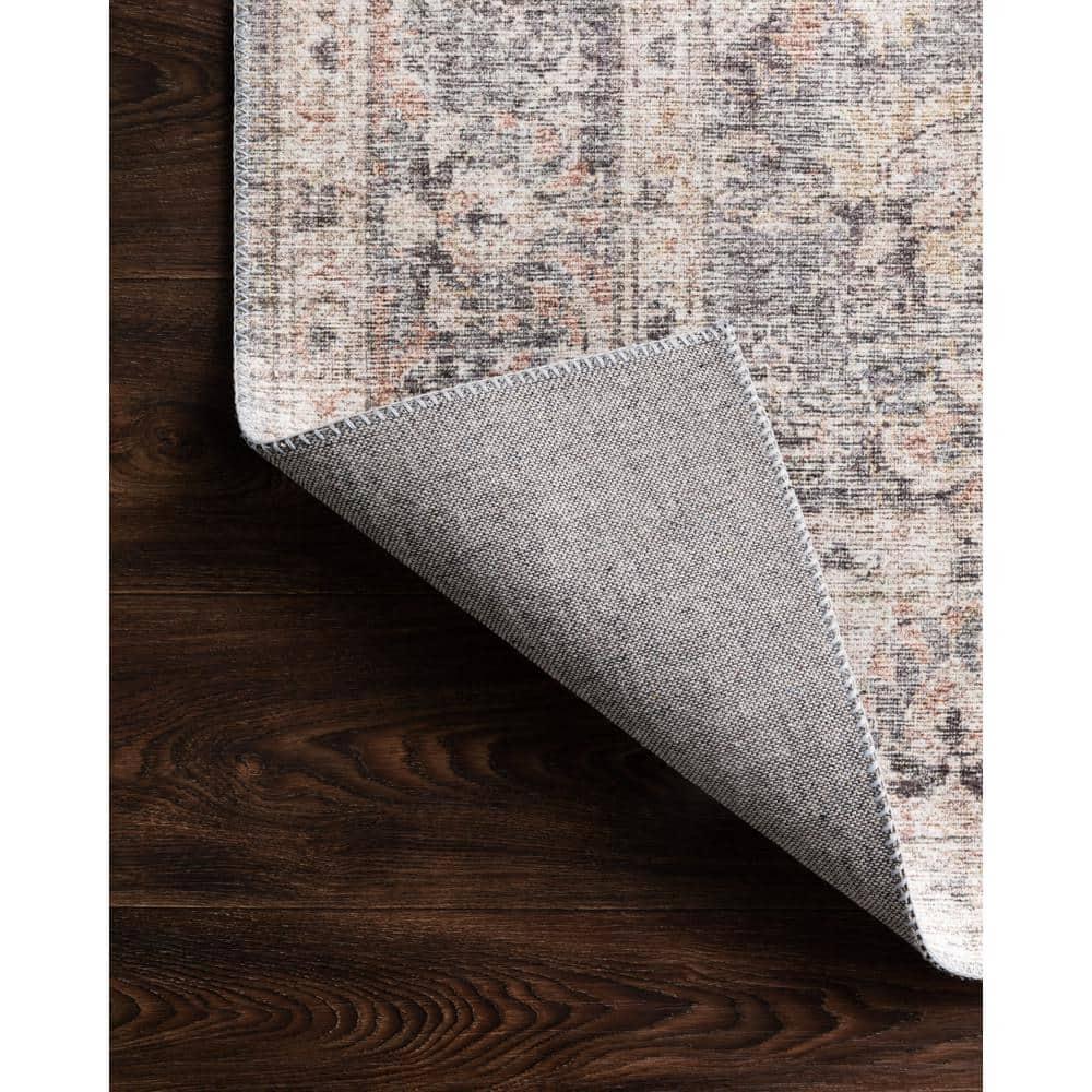Skye Grey/Apricot 6' x 9' Printed Oriental Area Rug