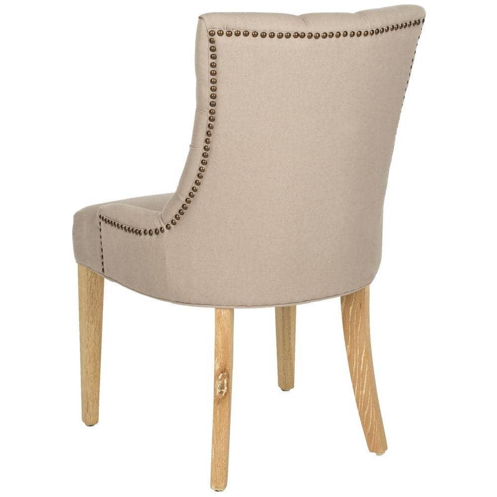 Antique Gold Velvet and Wood Dining Chairs Set of 2