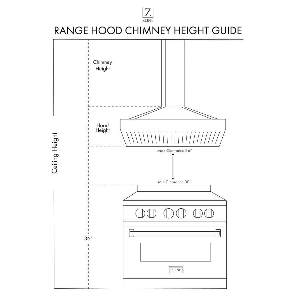ZLINE 36 in. Convertible Vent Wooden Wall Mount Range Hood in Walnut