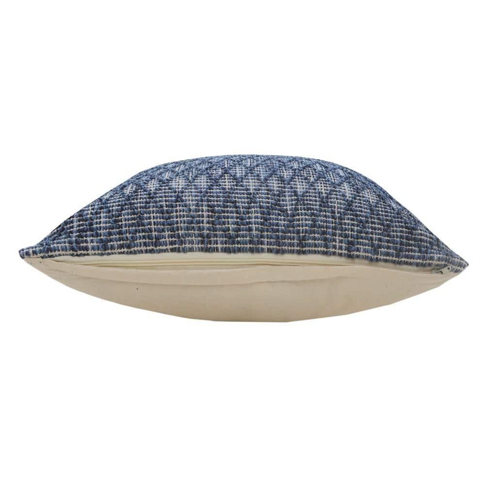 Elm & Oak Modern Traditional Blue Diamond Geometric Throw Pillow