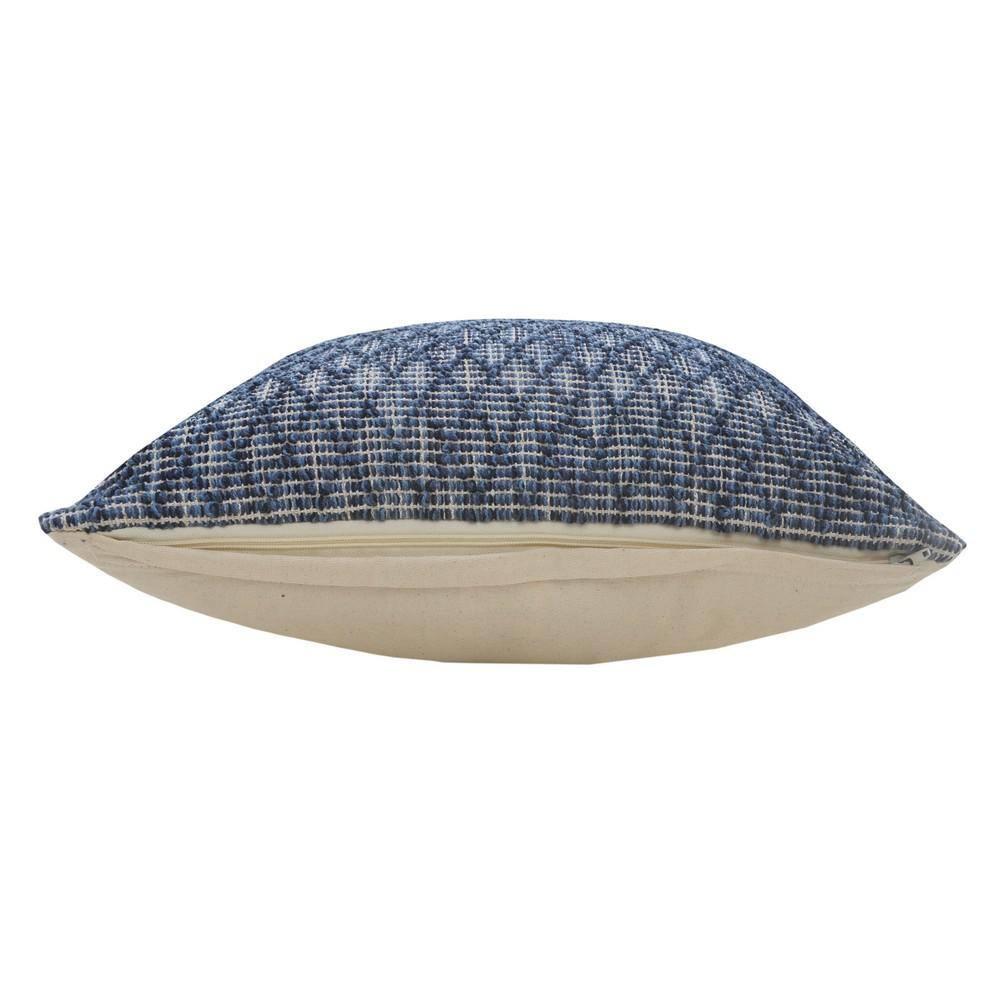 Elm & Oak Modern Traditional Blue Diamond Geometric Throw Pillow