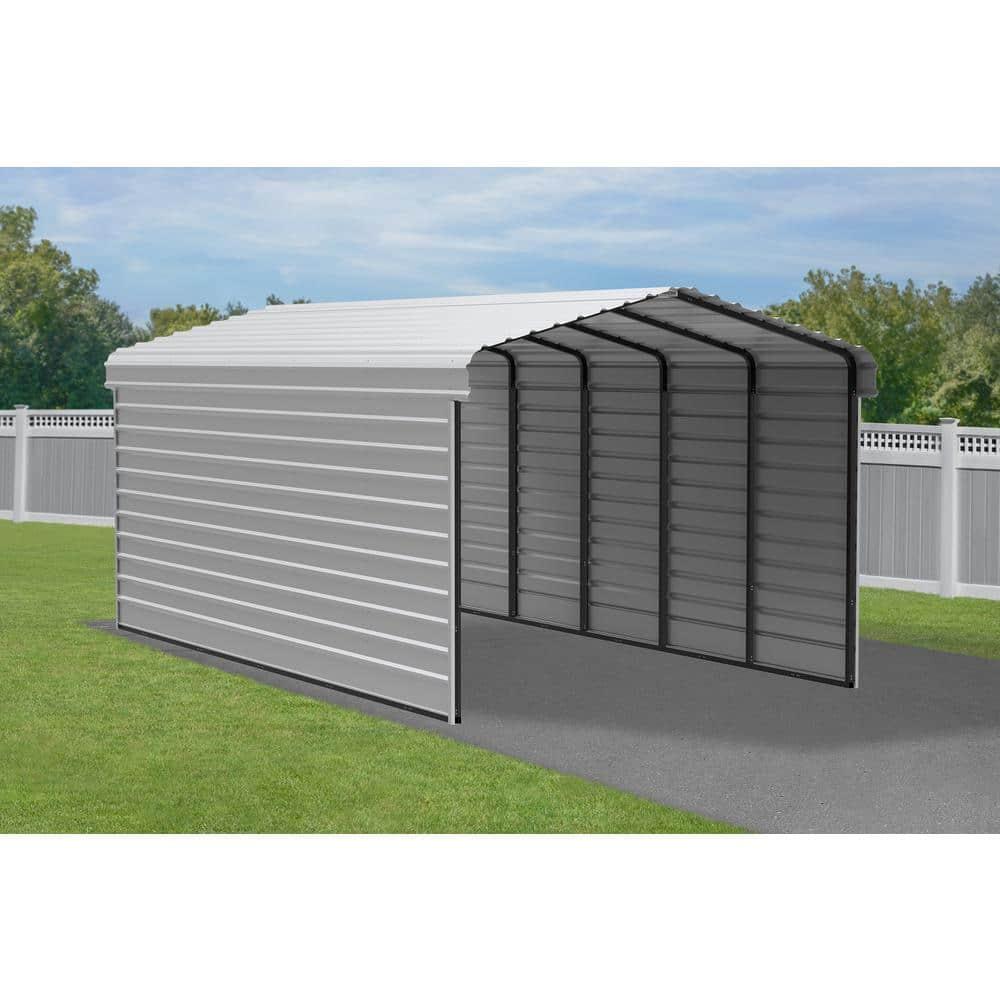 Arrow Arrow Steel Carport with 2 Side Wall Kits, 12x24x09