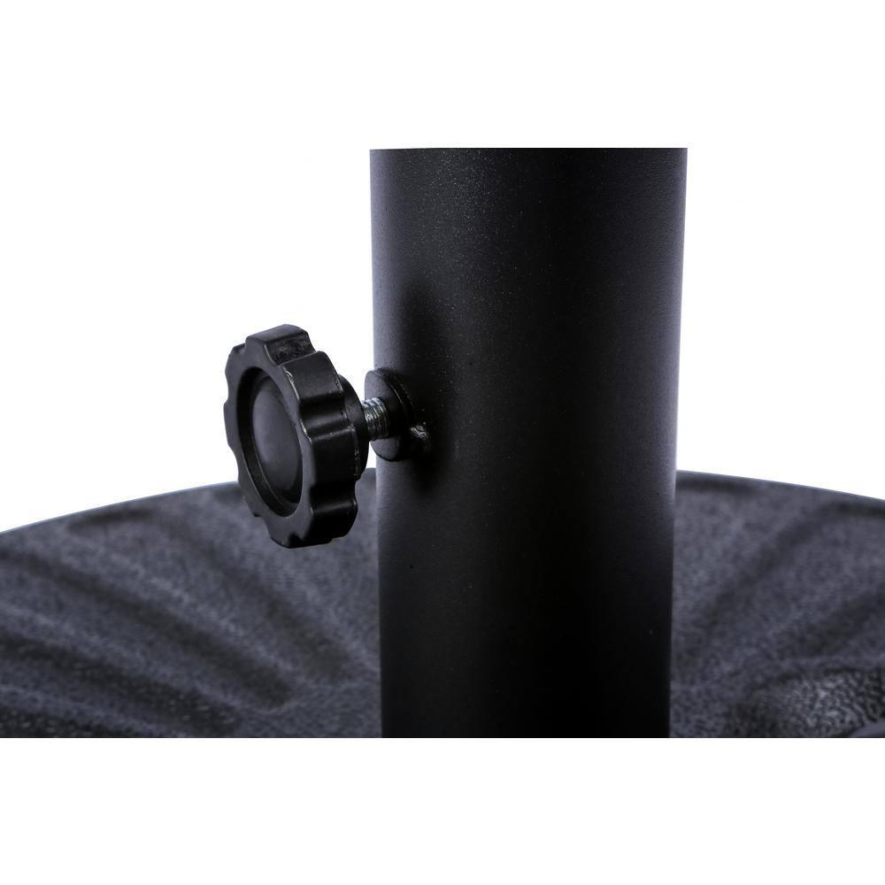 Westin Outdoor 9 Ft Patio Umbrella with Black Round Base Included for Outdoor Patio UV Weather Resistant, White