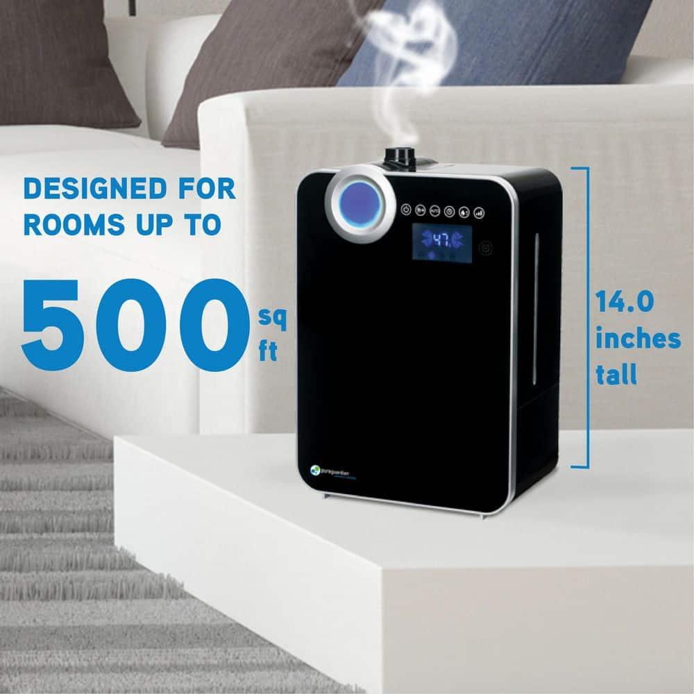 Pureguardian 120-Hour Elite Ultrasonic Warm & Cool Mist with Digital Smart Mist Sensor Humidifier H8000B: Quiet Bedroom Humidifier