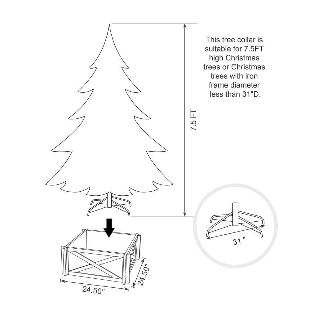 Red Wooden Tree Collar