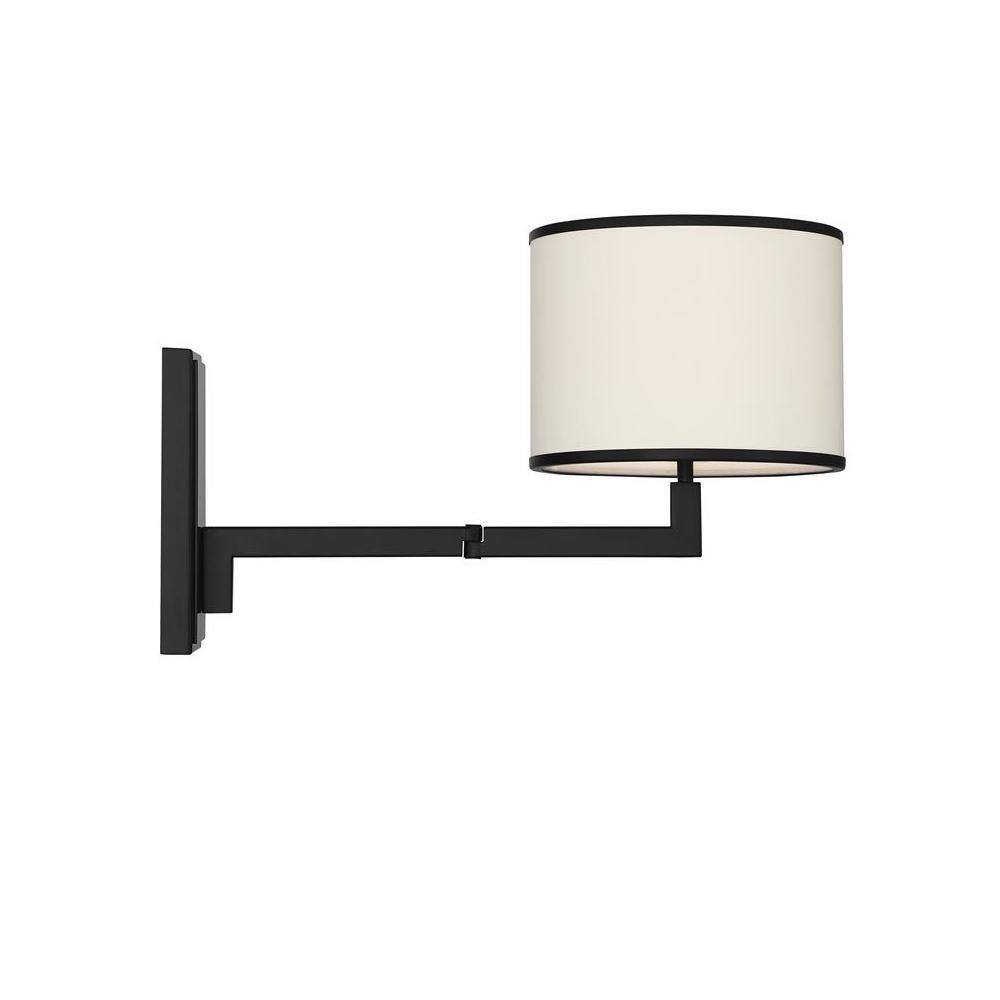 Crystorama Lighting Madison 1 - Light Swing Arm Lamp in  Matte Black