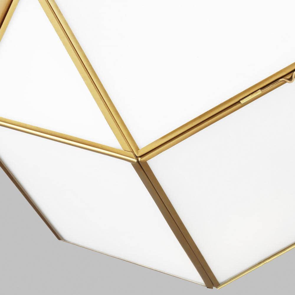 Generation Lighting 2-Light Morrison Ceiling Lamp Satin Brass 7579452-848 | Ceiling Light Fixture for Home Decor| Ceiling Mount Light for Bedroom, Bathroom, Kitchen, and Living Room Décor