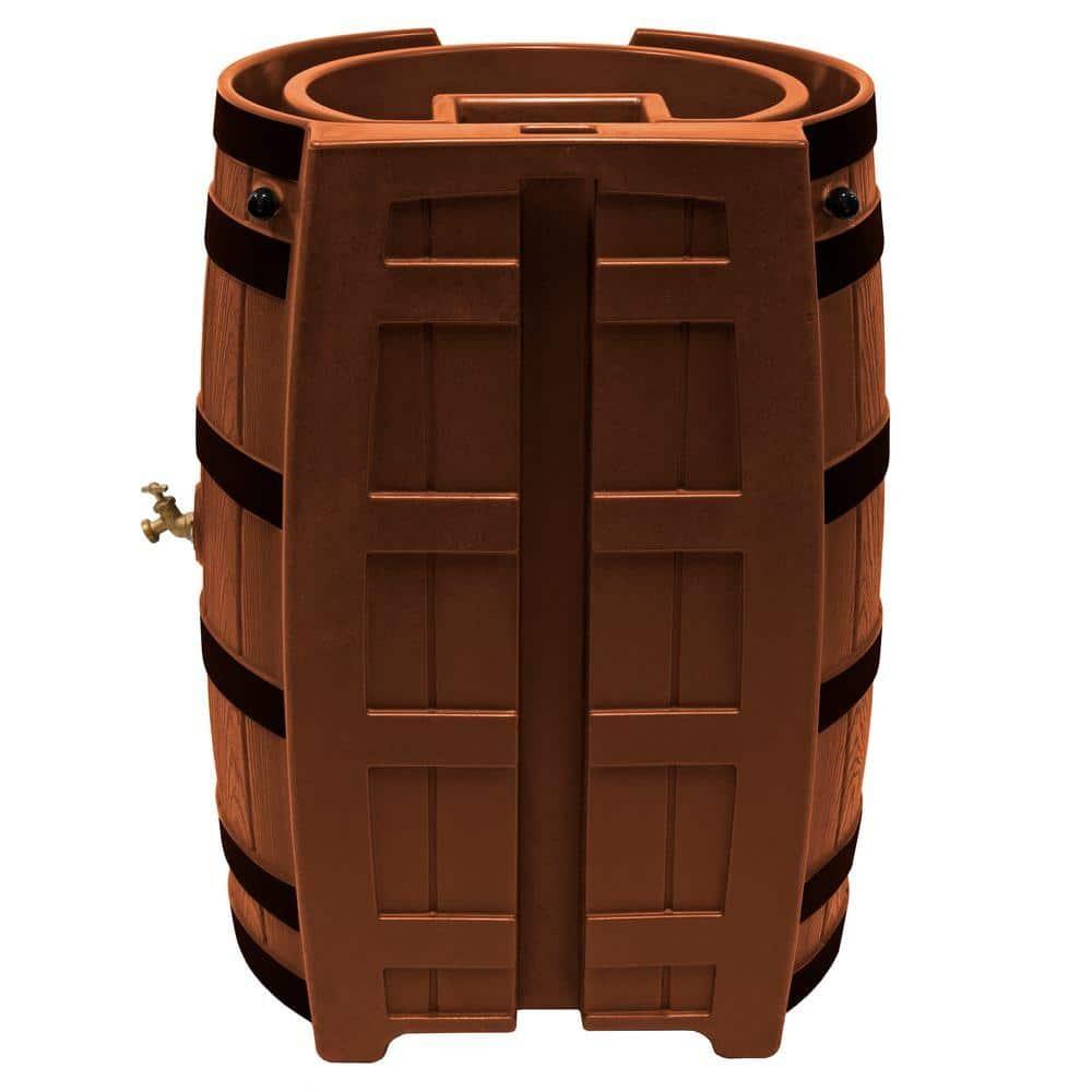 Good Ideas Good Ideas 65 Gallons Resin Drainable Dual Overflow Rain Barrel