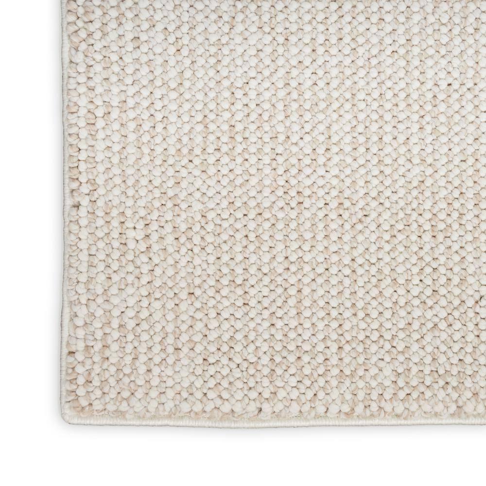 Textured Home Ivory Beige 4 ft. x 6 ft. Solid Geometric Contemporary Area Rug