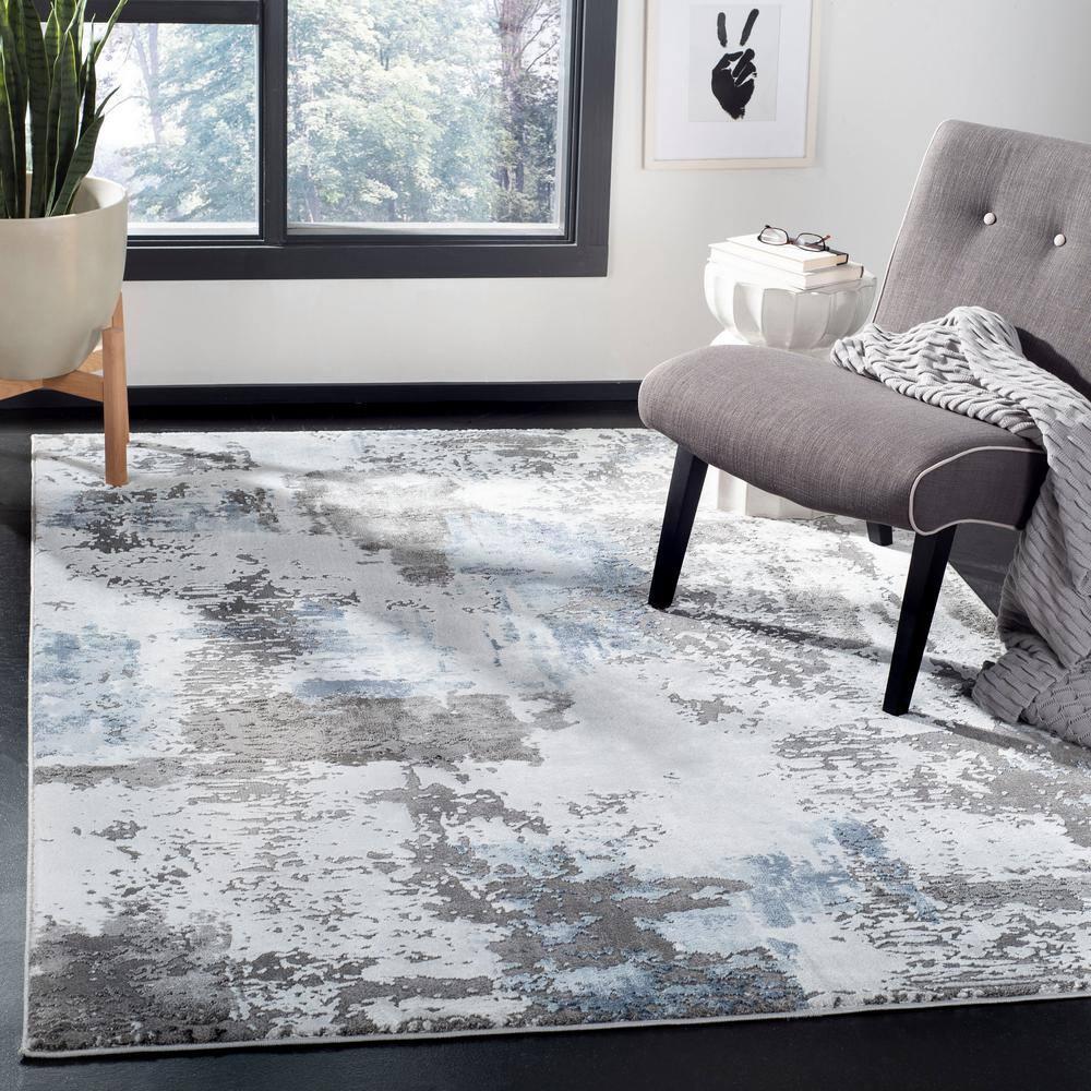 Craft CFT820 Loomed Indoor Area Rug - Grey/Blue - 8'x10' - Safavieh