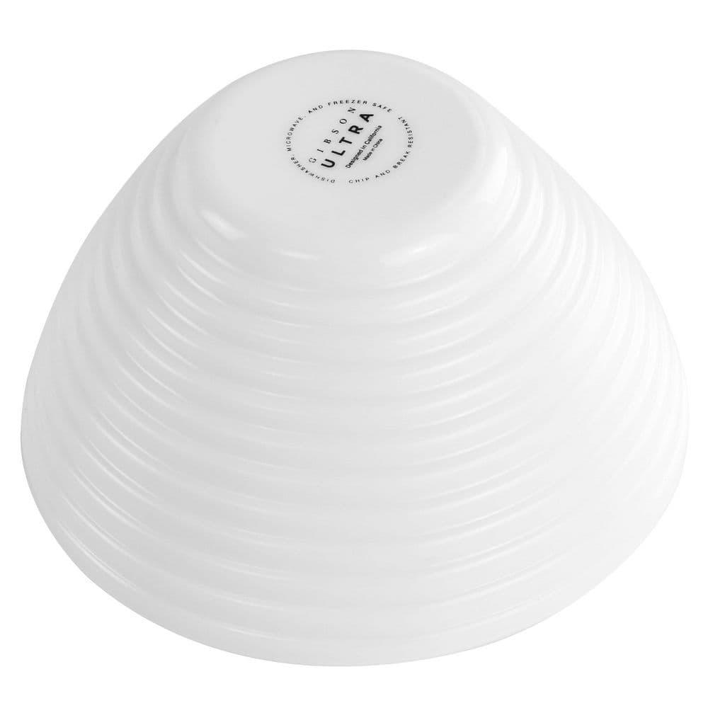 Gibson Ultra Patio 4 Piece Tempered Opal Glass Dessert Bowl Set in White