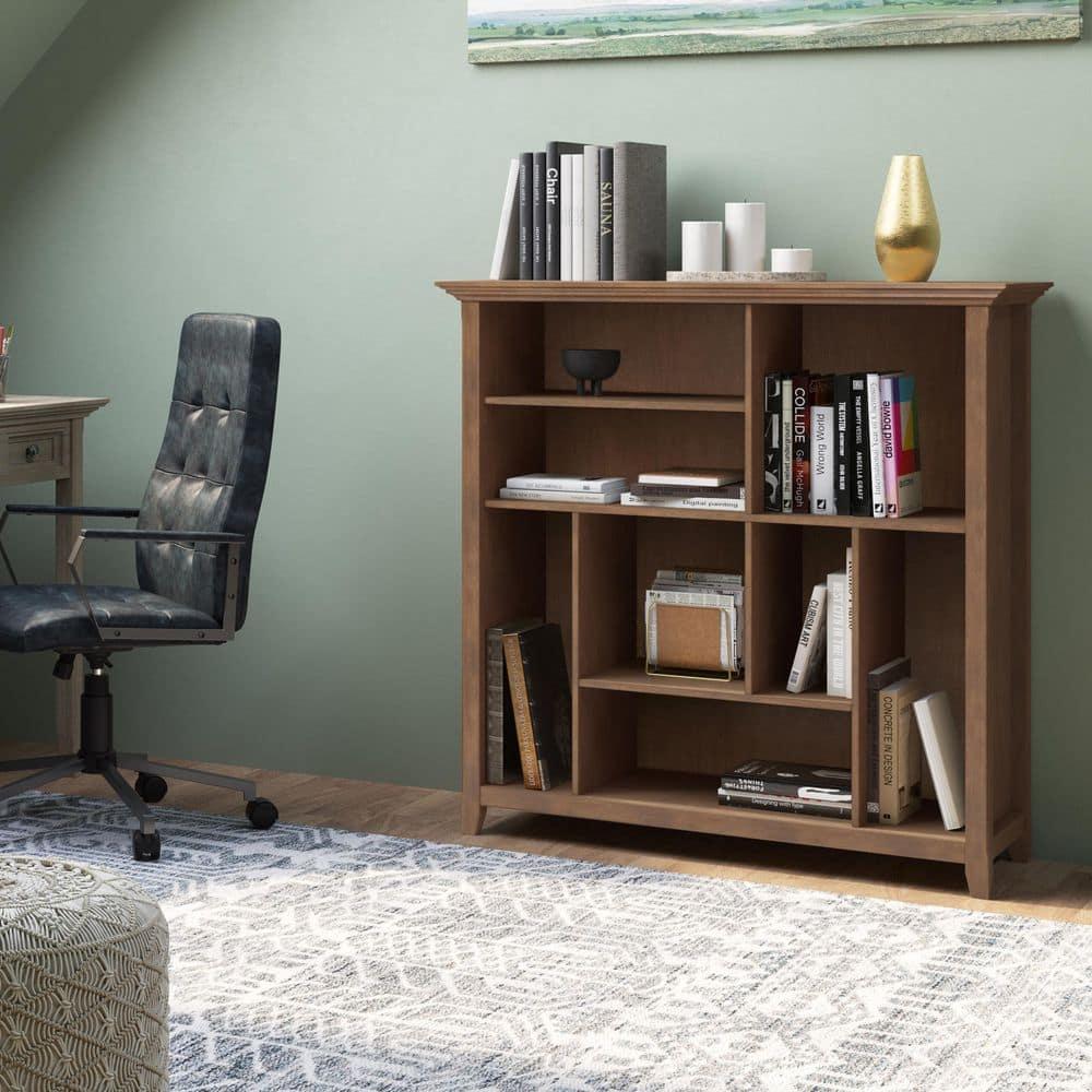 Simpli Home Multi Cube Bookcase And Storage Unit In Rustic Natural Aged Brown