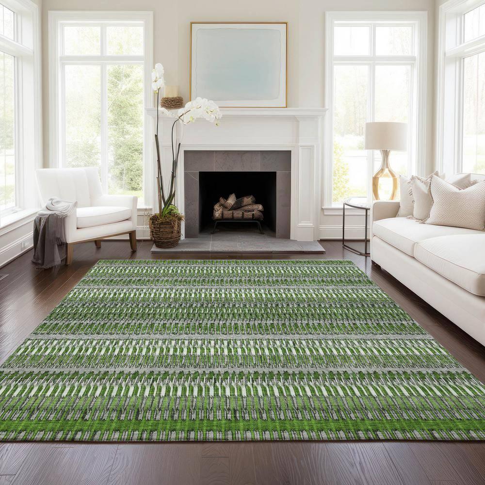 Addison Rugs Machine Washable Indoor/ Outdoor Chantille Moroccan Boho Rug Green - 9' x 12'