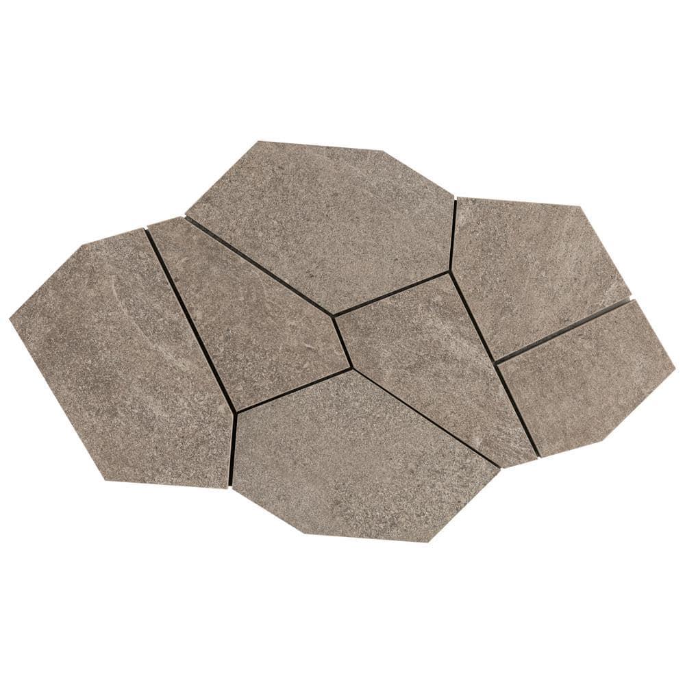 Monolith 11.81 In. X 19.68 In. Organic Pattern Matte Porcelain Mosaic Floor And Wall Tile (1.55 Sq. Ft. / Each)