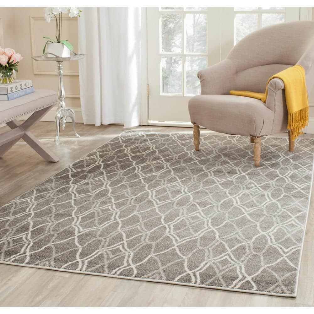 Amherst AMT417 Power Loomed Accent Rug - Grey/Light Grey - 3'x5' - Safavieh.