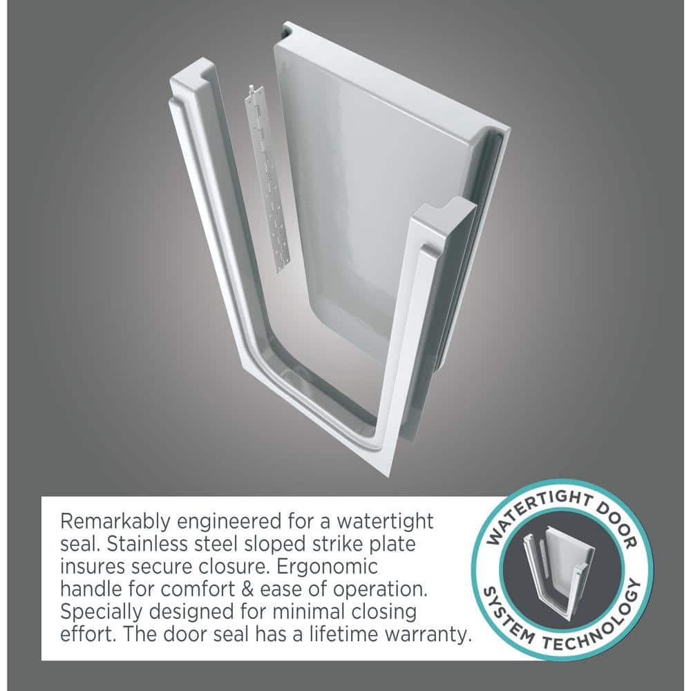 52'' x 30'' Walk-in Whirlpool Fiberglass Bathtub with Faucet