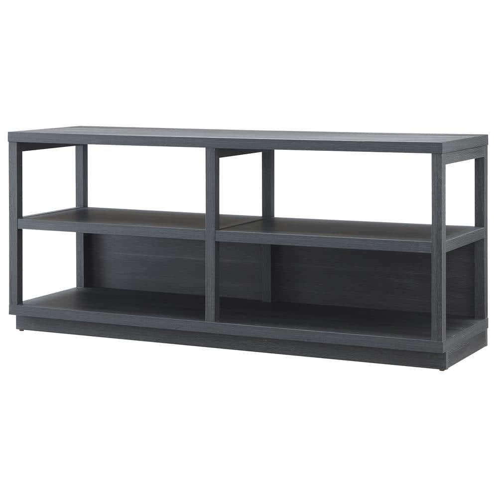 Evelyn&Zoe Thalia Rectangular TV Stand for TV's up to 60", Charcoal Gray