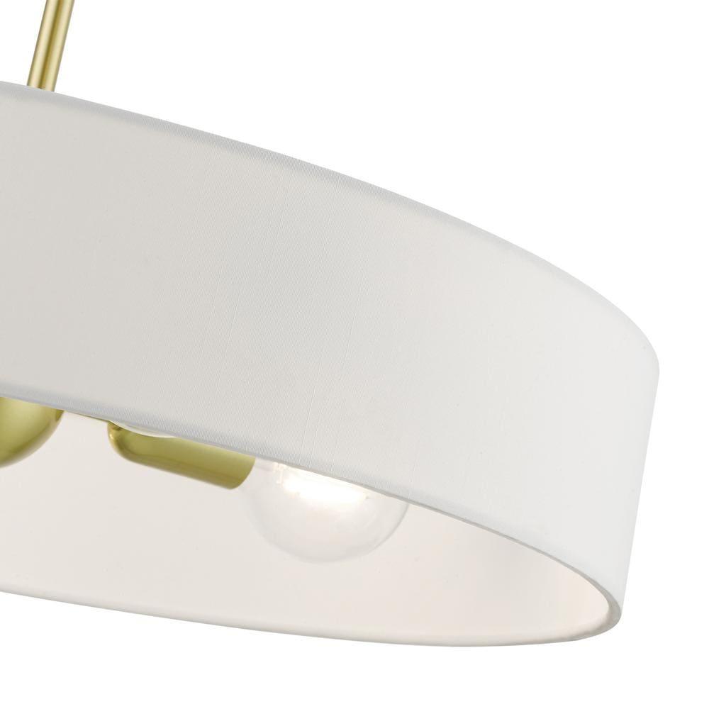 Livex Lighting Venlo 4 - Light Pendant in  Satin Brass/Shiny White