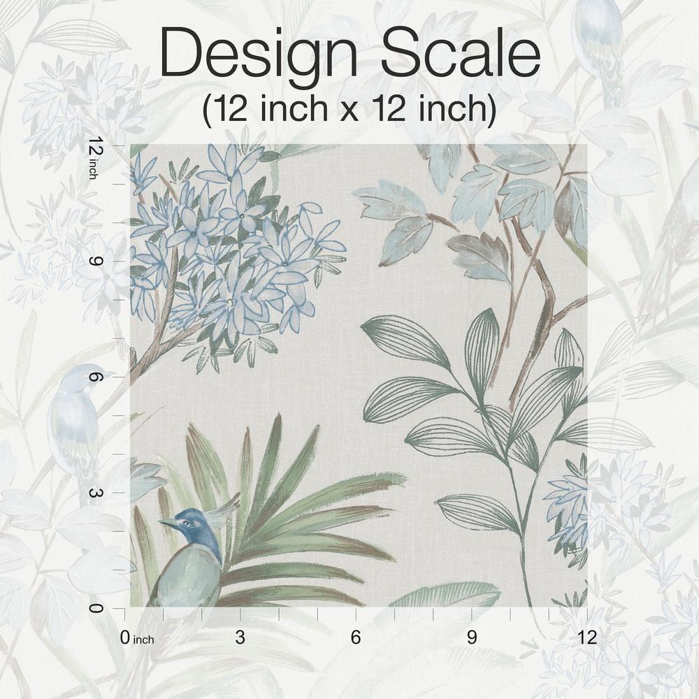 York Wallcoverings Handpainted Songbird Peel & Stick Floral Roll