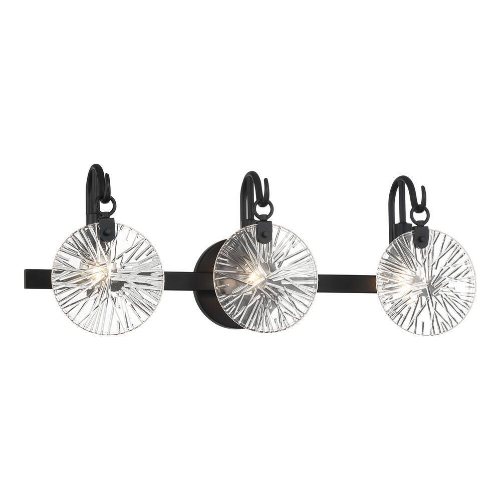 Savoy House Addison 3 - Light Vanity in  Matte Black