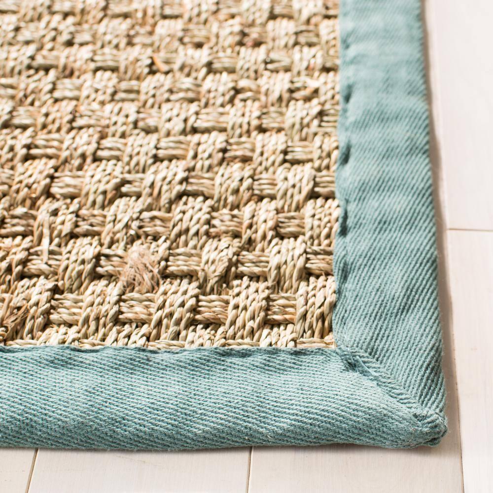 Natural Fiber NF114 Power Loomed Indoor Accent Rug - Natural/Light Blue - 2'x3' - Safavieh.