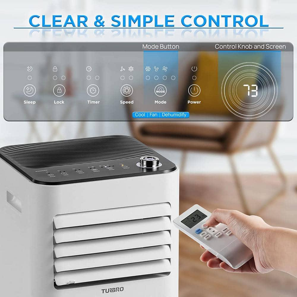 TURBRO TURBRO Portable Air Conditioner, Dehumidifier and Fan, 3-in-1 Floor AC Unit, Remote Included