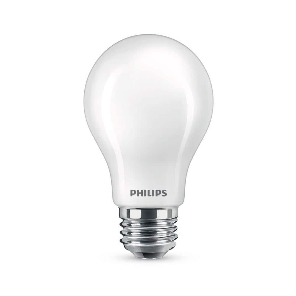 Philips UltraDef LED 60W Frosted Daylight A19 4P: Energy Star Certified Dimmable Light Bulbs, 800 Lumens, 13.7-Year Life