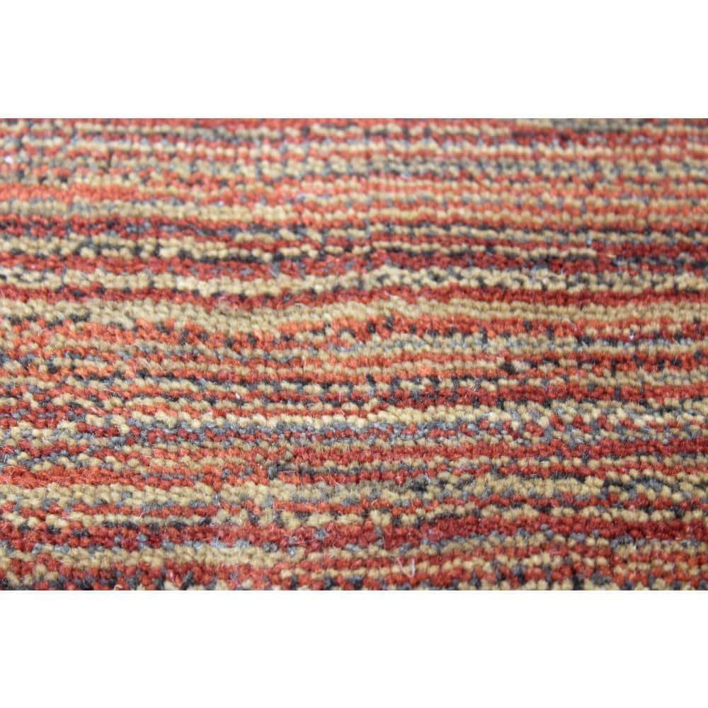 Darya Home Waldo Collection Contemporary Solid Area Rug Rust