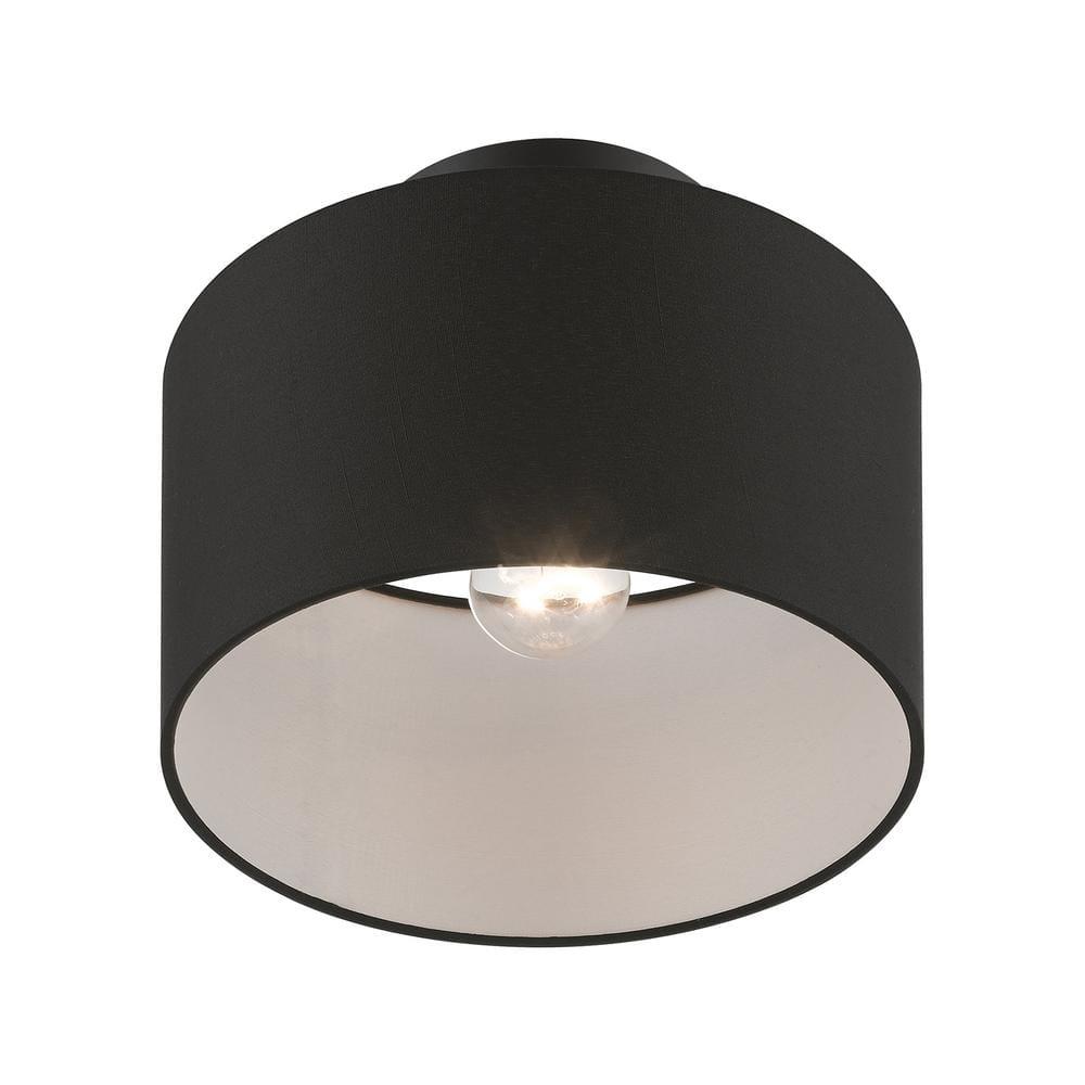 Livex Lighting Bainbridge 1 - Light Semi-Flush Mount in  Black