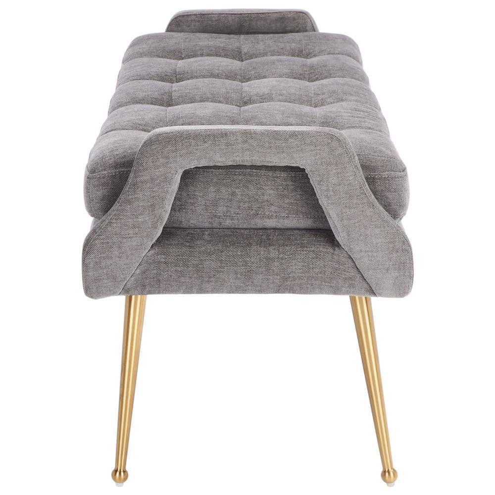 Everdeen Bench  - Charcoal/Gold - Safavieh