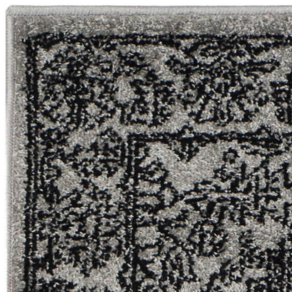 Adirondack ADR108 Power Loomed Runner Rug  Silver / Black 2'-6" X 6' - Safavieh.