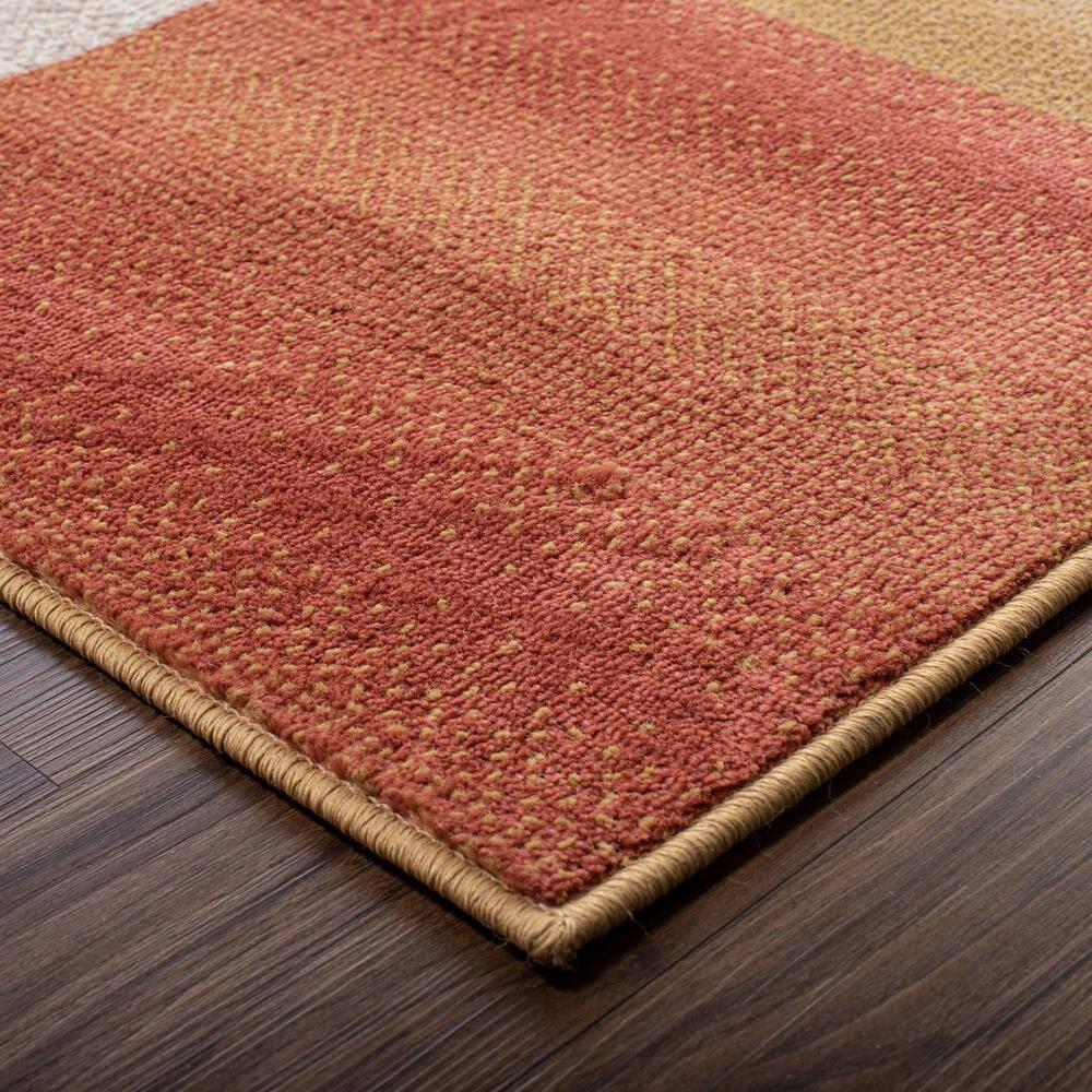 Superior Color Block Area Rug 5' x 8', Ginger