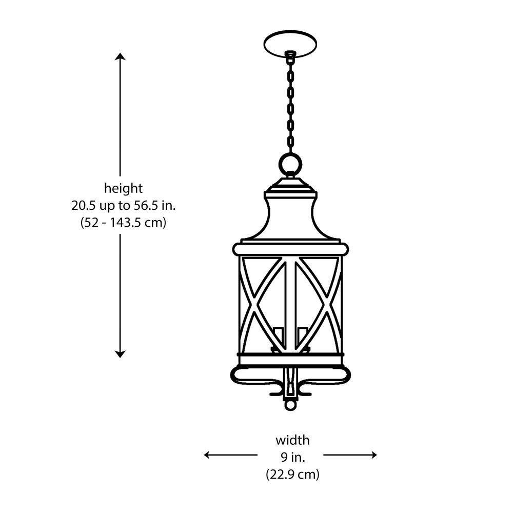 Trans Globe Lighting 5124 Chandler 3 Light 9" Wide Outdoor Taper Candle Mini Pendant -
