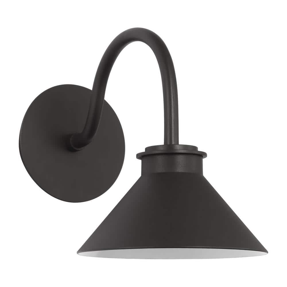 Textured Black Metal LED Barn Light Wall Lantern