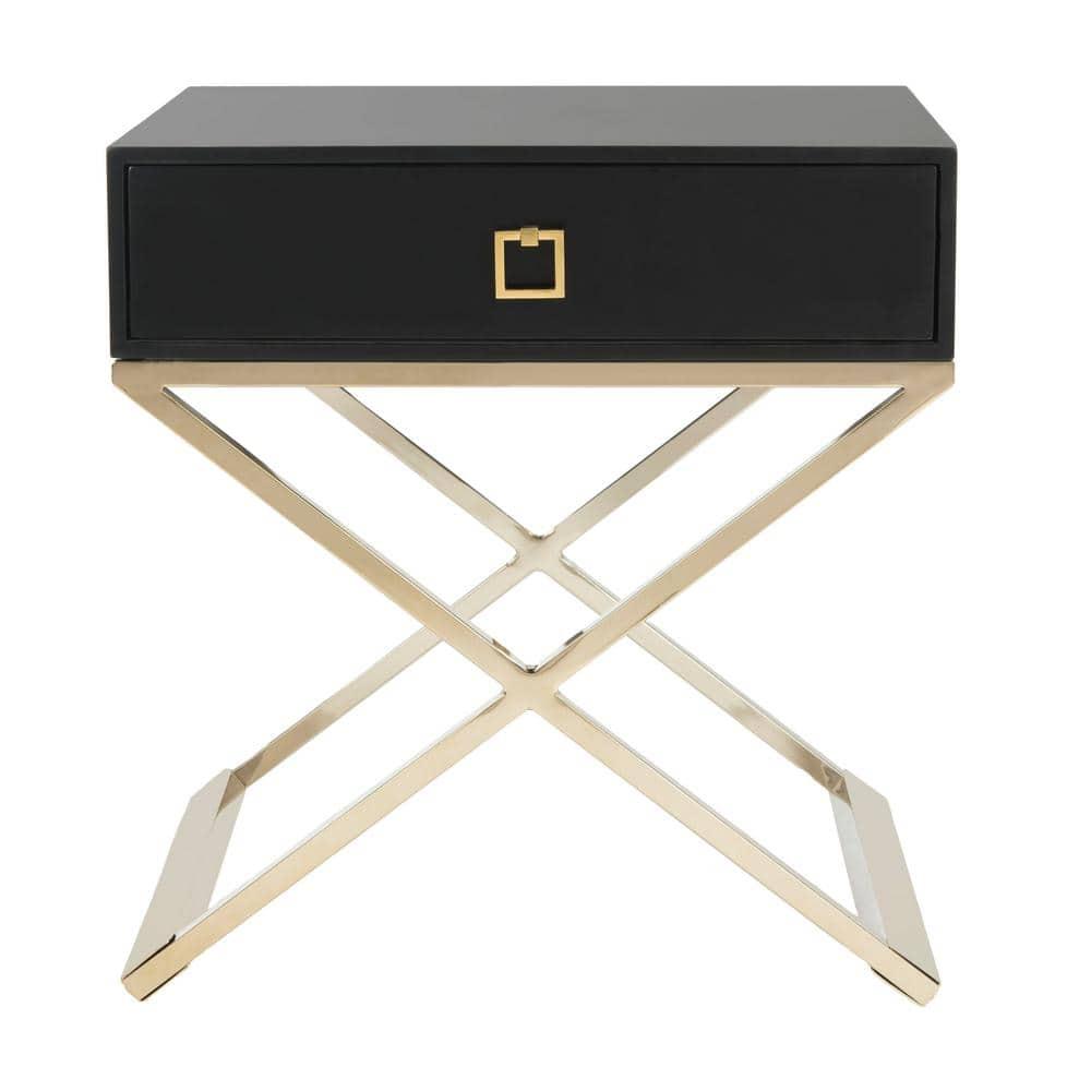 Zarina Modern Cross Leg End Table - Black - Safavieh.