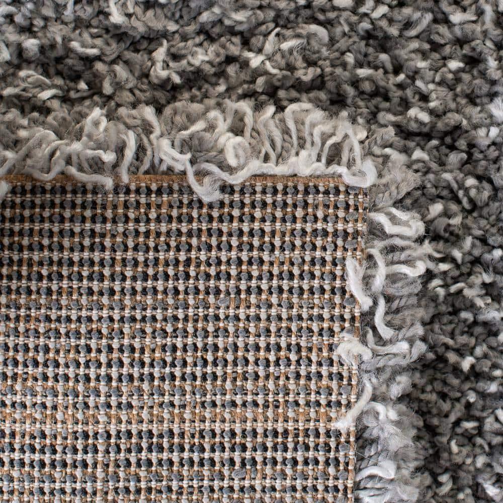 Evolution Shag 500 EVO520 Power Loomed Indoor Area Rug - Grey - 6'7" Round - Safavieh