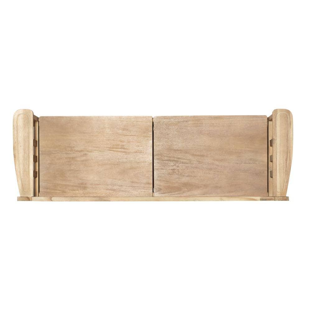 Iris Acacia Storage Bench with Natural Washed Finish