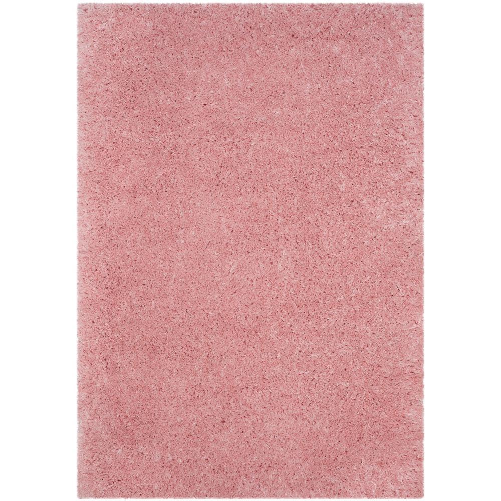 Polar Shag PSG800 Power Loomed Indoor Area Rug - 5'1"x7'6" - Light Pink - Safavieh