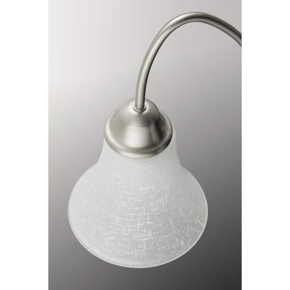 Progress Lighting Tally 4-Light Foyer Brushed Nickel Pendant, Open Foyer, White Glass Shade