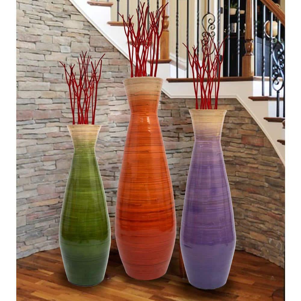 Uniquewise Handmade Wood Floor Vase