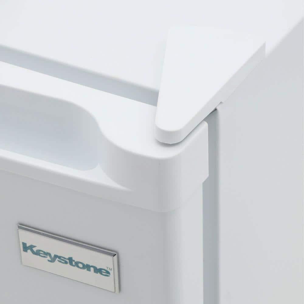 Keystone 4.4 cu. ft. Compact Freestanding Drink and Snack Mini Fridge with Freezer in White